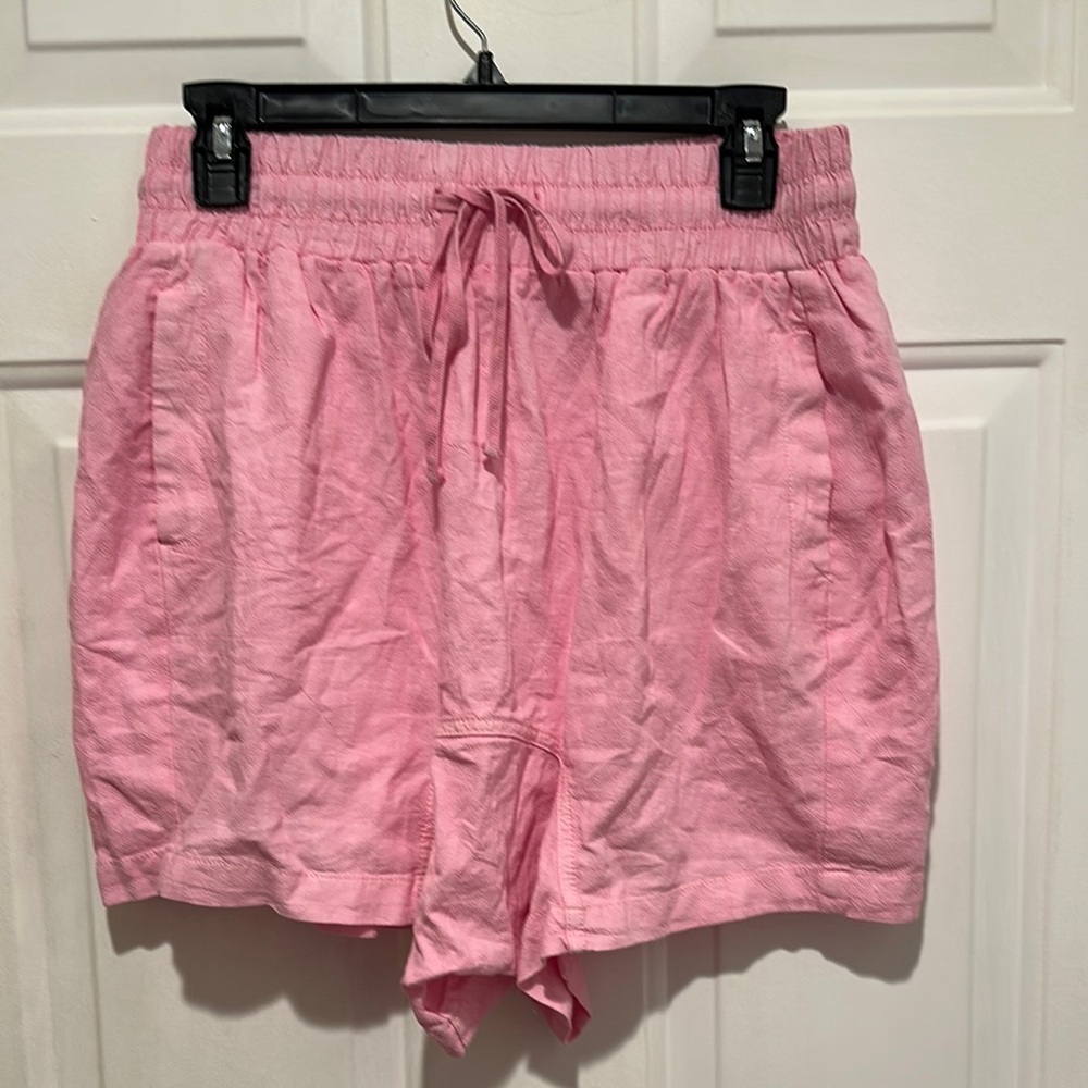 Free People Linen Blend Drop Crotch Shorts